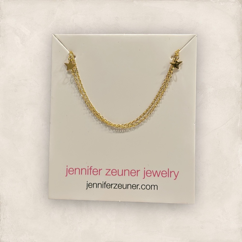 Necklace with Stars. Gold tone.
